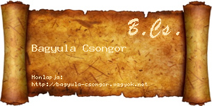Bagyula Csongor névjegykártya
